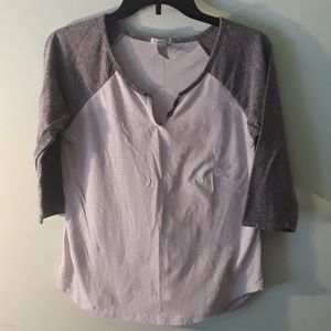 FINAL PRICE! Charlotte Russe gray and white top